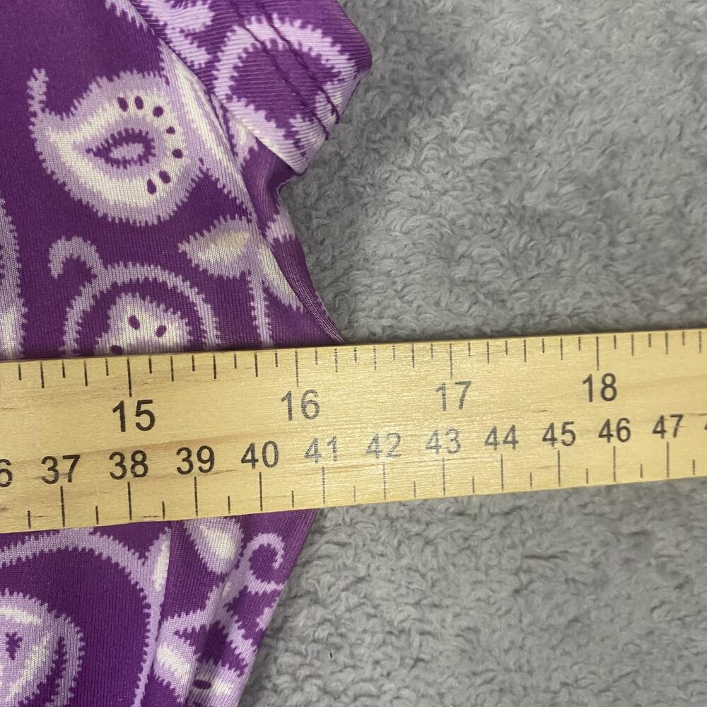 Athleta Dress Womens XS Purple Surplice V-Neck Ruched Wrap Midi Travel - Picture 8 of 12